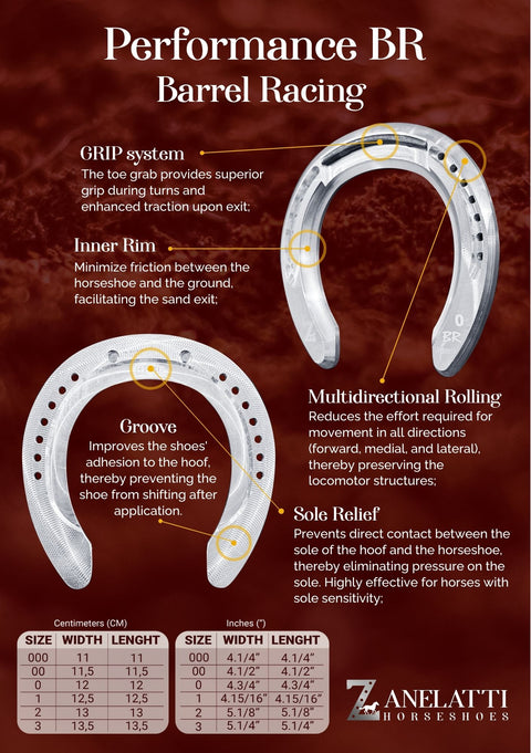 Barrel Racing Front and Hind - Set of 4 pairs